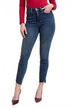 NEW JUDY BLUE step hem skinny jeans in dark wash